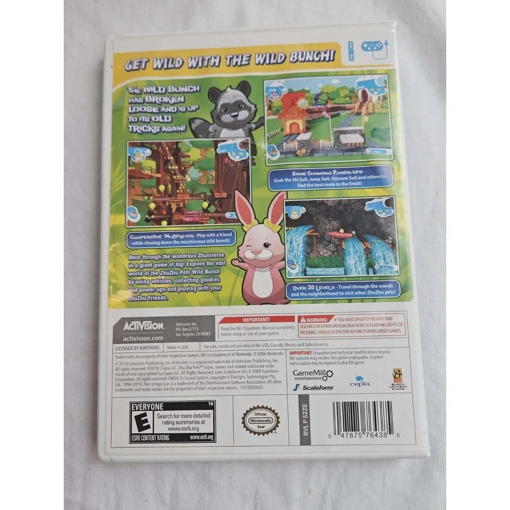 Activision Zhu Zhu Pets: Featuring the Wild Bunch Nintendo Wii Action Multiplay…